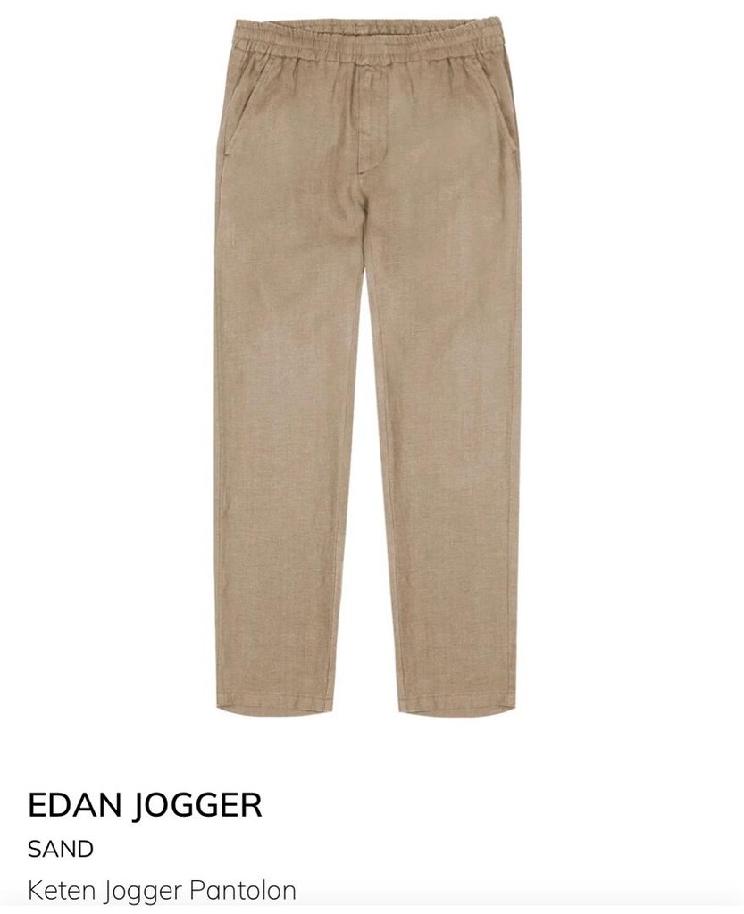 orijinal Bluemint Keten Jogger Pantolon Bej