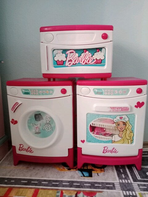 Barbie Çamaşır Makinesi, Bulaşık Makinesi, Fırın