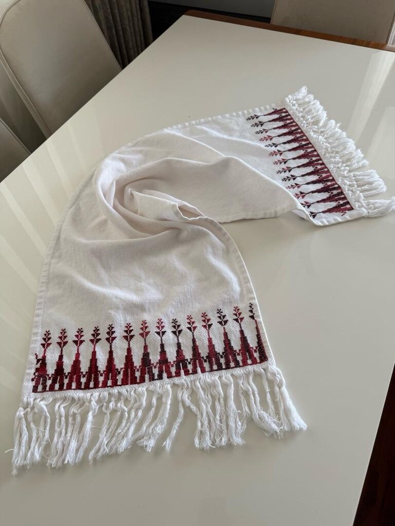 ince etamin runner yada buzdolabı örtüsü