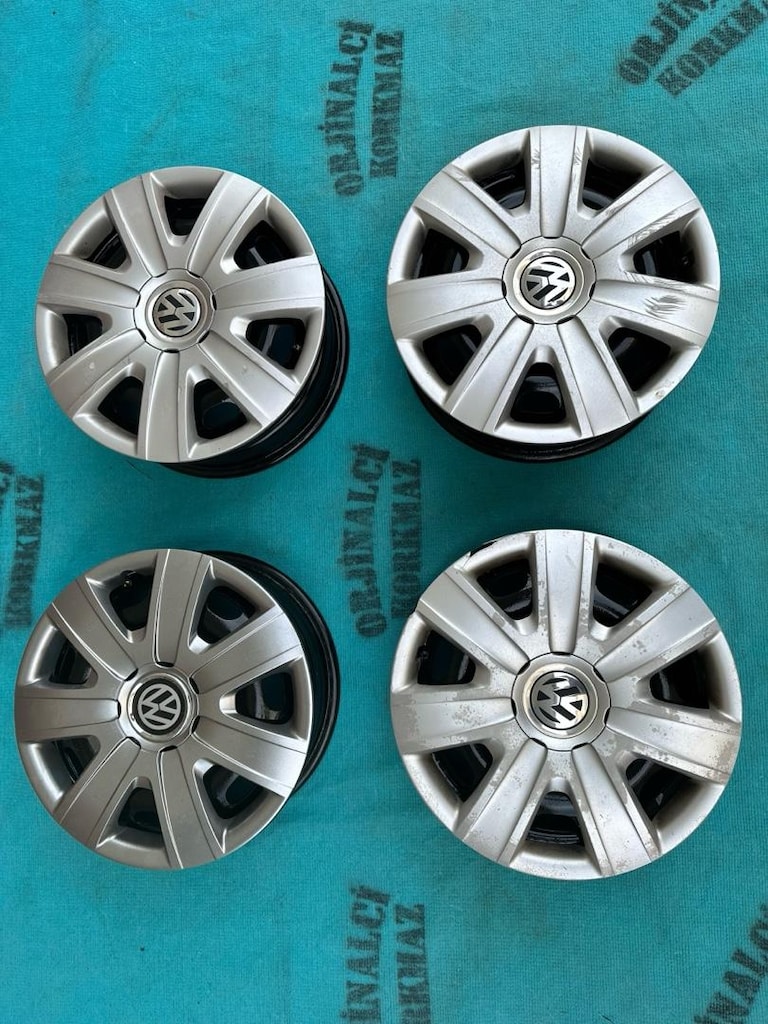 14 DEMİR JANT. VOLKSVOGEN 5 X100 HATASIZ İYİ DURUMDA KAPAKLI. UYUMLU A - 6