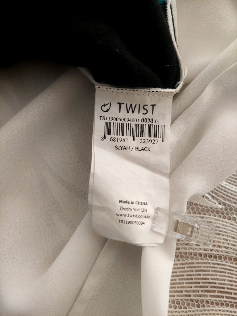 Twist arka Uzun şifon viskon triko bluz - 11