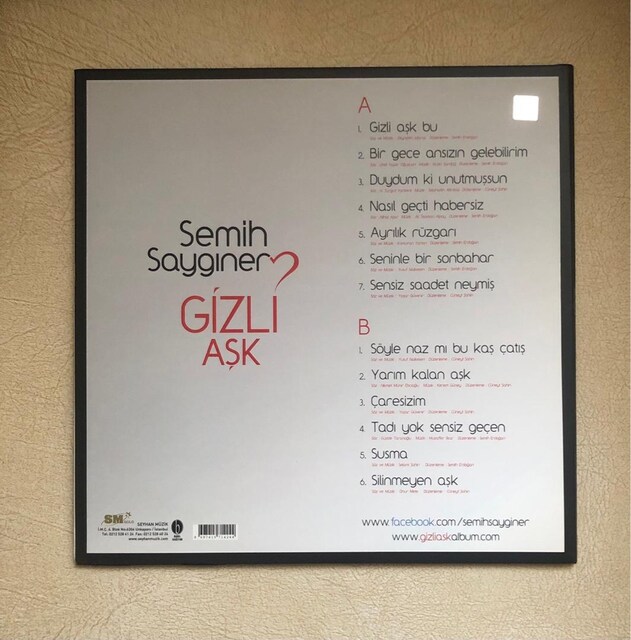 SEMİH SAYGINER - GİZLİ AŞK - PLAK
