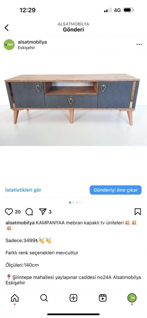 TV ünitesi ahşap konsol - 6