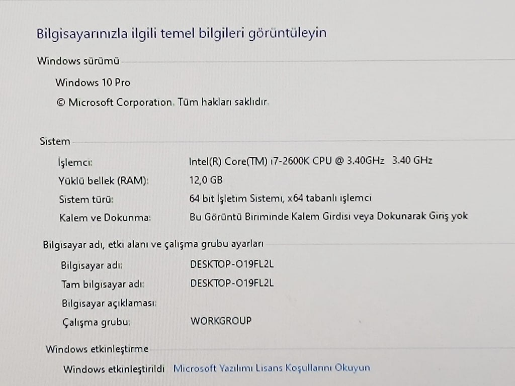 8 ÇEKİRDEK İ7 BİLGİSAYAR - 5