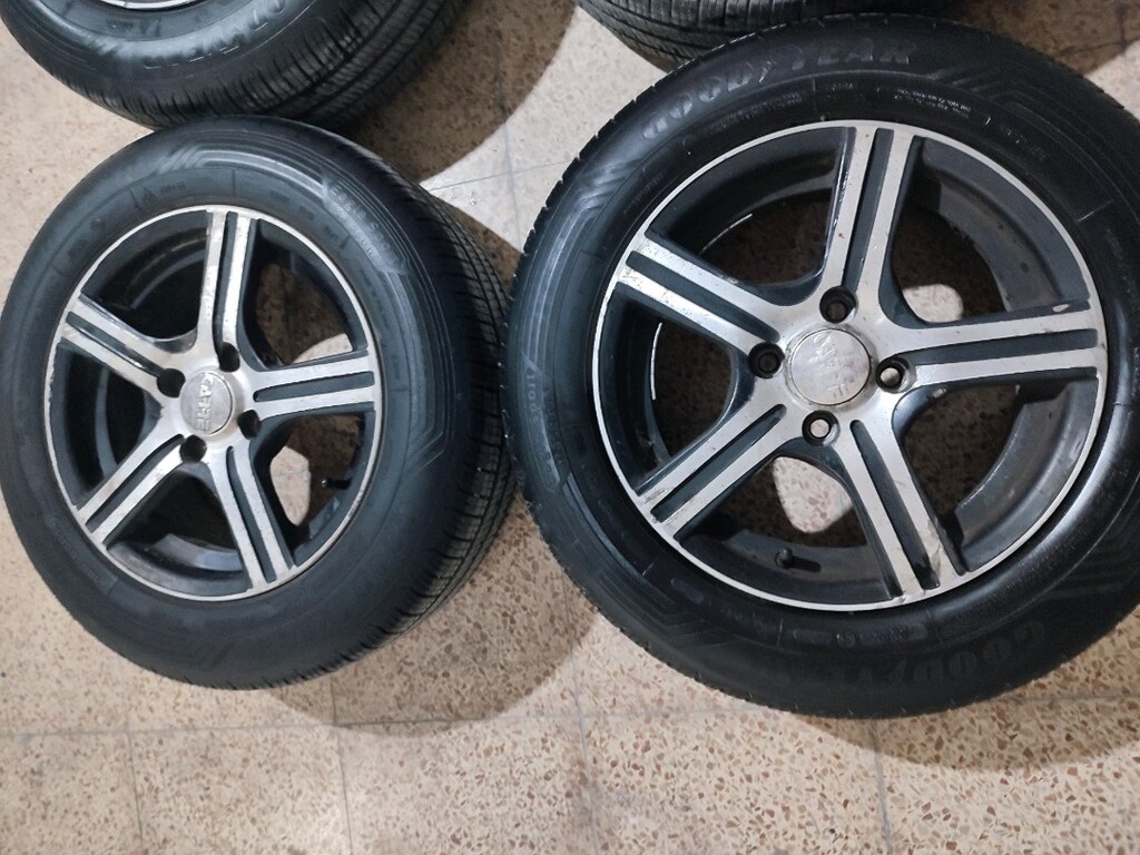 14 inç çelik jant lastik takımı 4*100 bijon aralığı Goodyear - 8