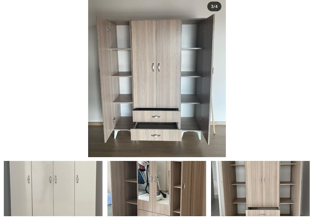 4 kapaklı elbise dolabı hrpzjxcles - 4