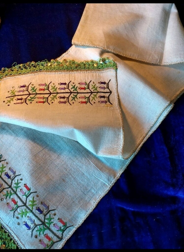 ANTIKA UCKUR TEZGAH IPEGI HESAP İŞ NAKIS SANDİKTAN SİFİR KUSAK - 5