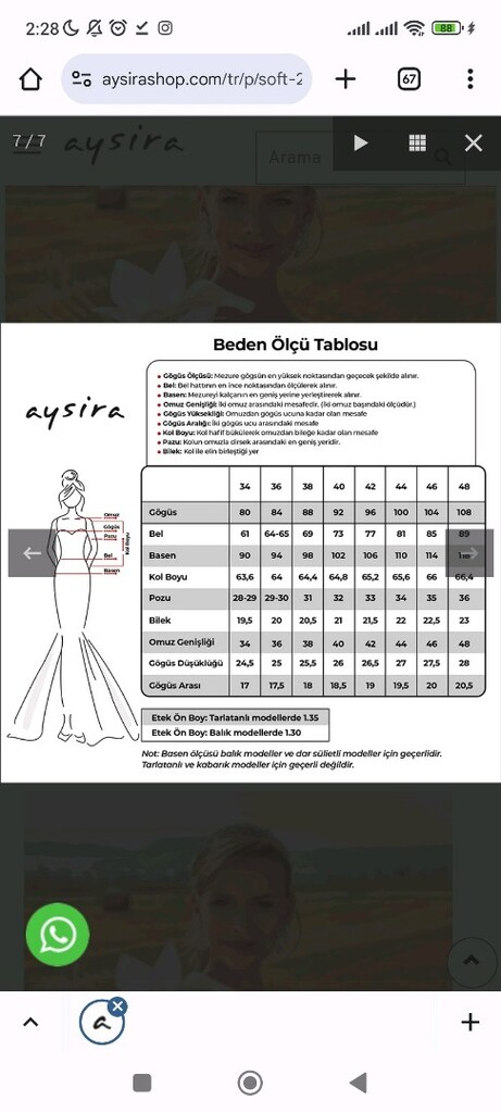 Aysira Gelinlik Acil Satılık - 8