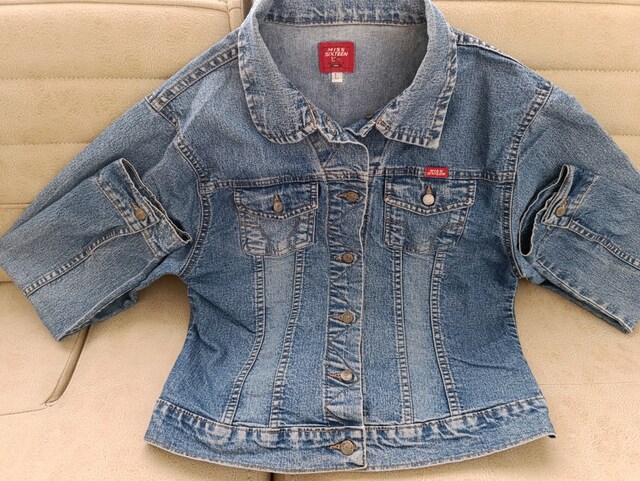 bayan BigTer jeans kot ceket M L beden uyumlu