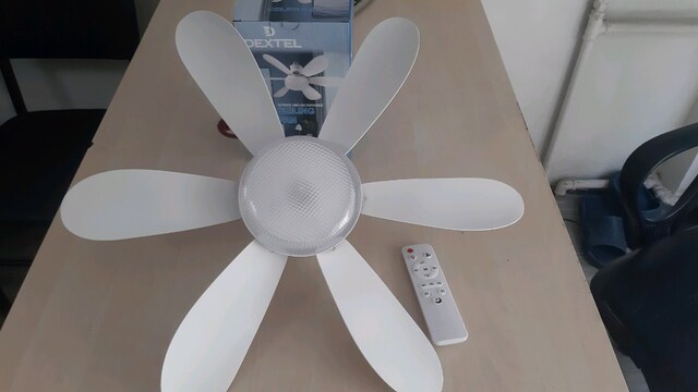 Tavan Vantilatörü 40w Beyaz/Günışığı Ledli Duya uygun kumandalı 6 knt