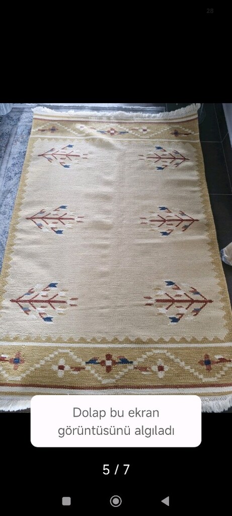 el dokuma kök boya 5 adet kilim - 5