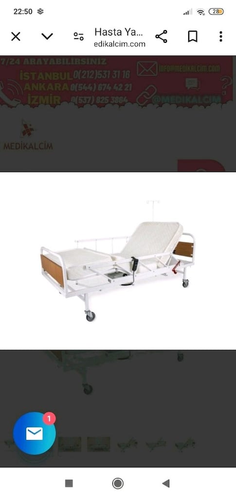 kumandalı baza yatak yanında şişme yatağıda verilecektir.