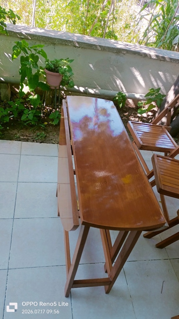 Ahşap katlanır masa ve sandalyeleri - 3
