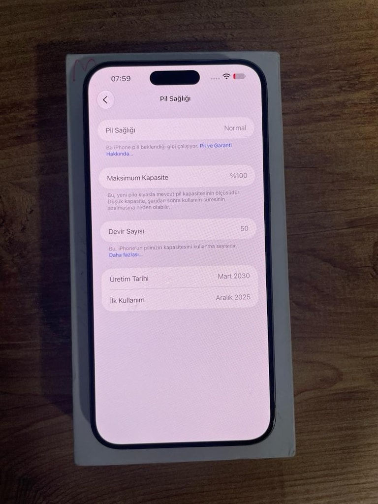 İPHONE 15 PRO MAX 256 GB PİL SAĞLIĞI 100 YD - 2