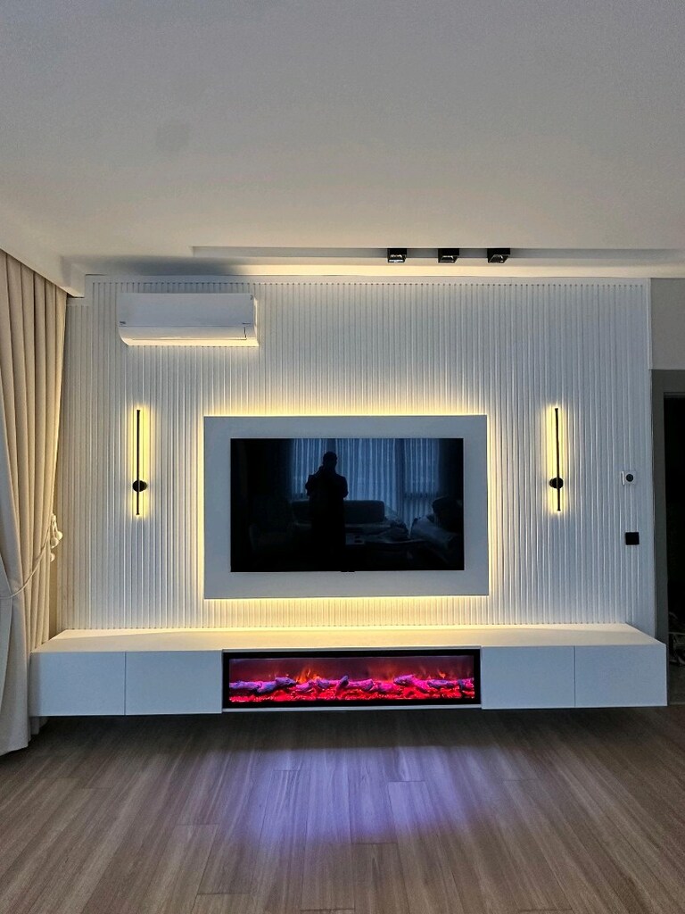 Duvar Paneli Tv Ünitesi Duvar Ünitesi kitaplık çok amaçlı dolap lüks