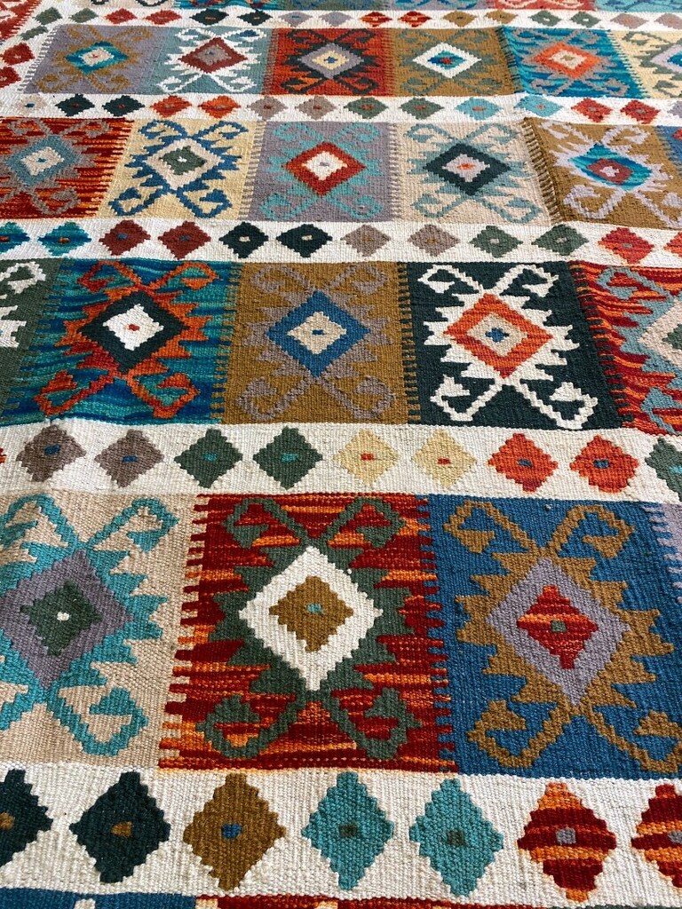 206x306 Afgan El dokuma kök boya kilim sıfır ürün - 5
