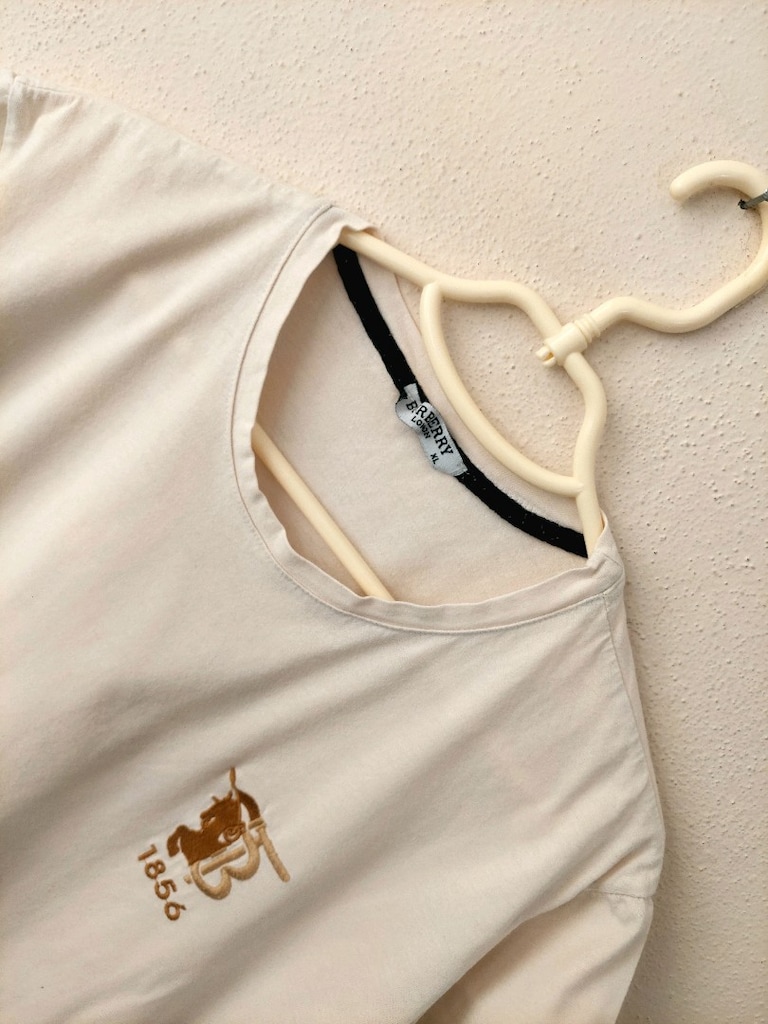 Burberry erkek nakış logo krem renk tshi - 4