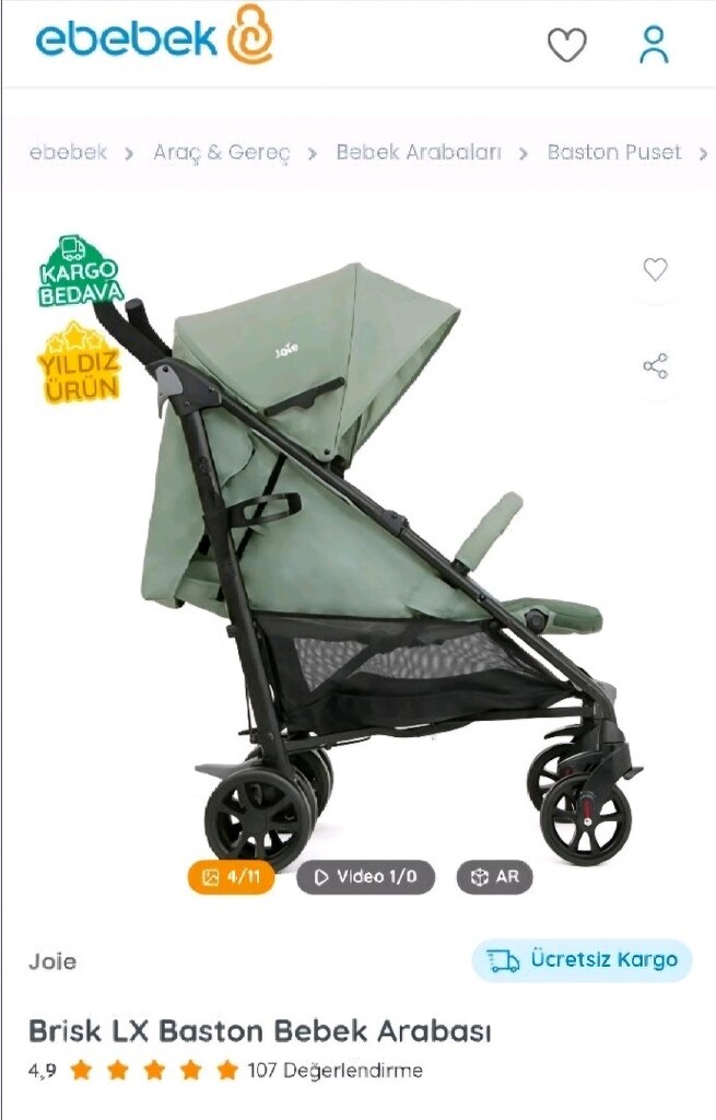 Joie Brisk LX Baston Bebek Arabası - 3