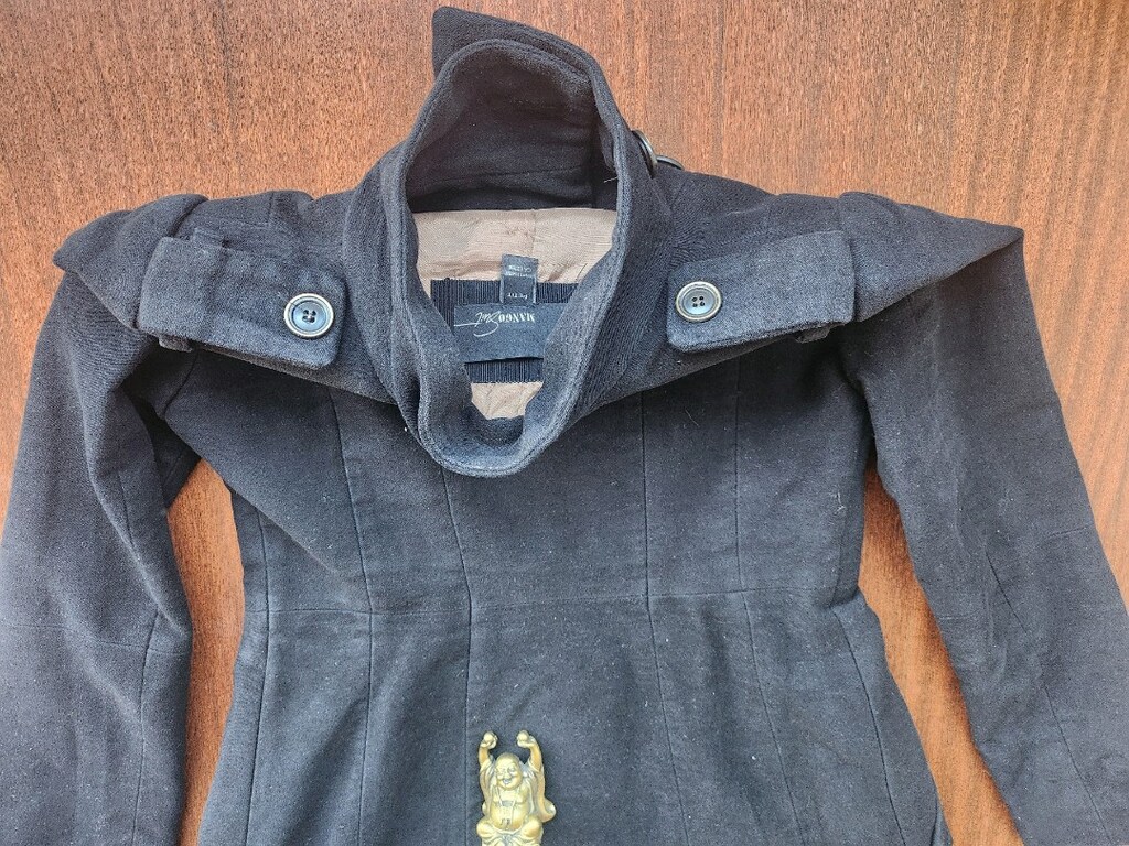 MANGO SUIT PETIT SİYAH PAMUK KABAN - 14