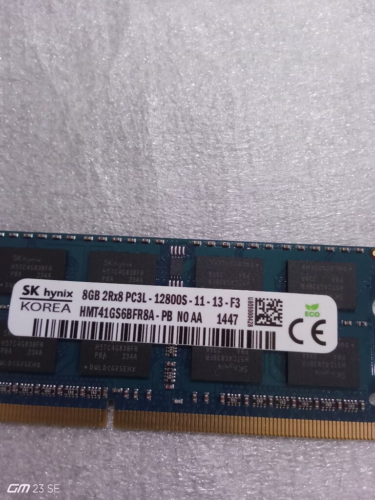 8 GB DDR3 1.600 MHz RAM notebook - 2