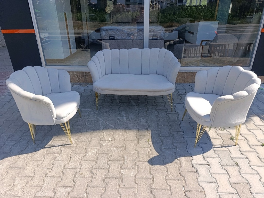 Papatya Model Bahçe Balkon Çay Seti Koltuk Takımı (SIFIR ÜRÜN)