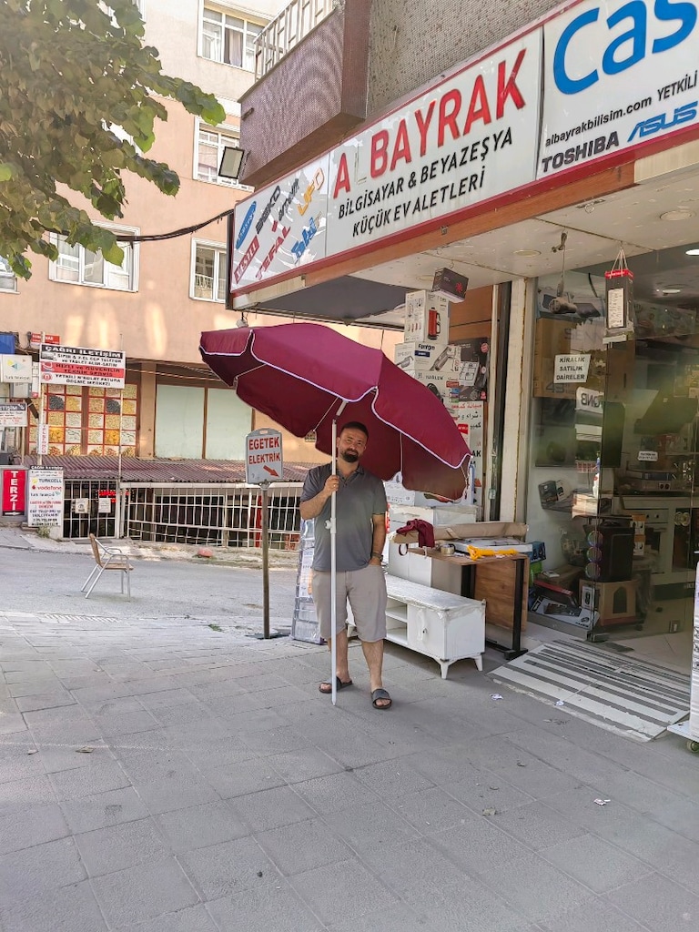 DEV KAMPANYA YERLİ ÜRETİM PLAJ ŞEMSİYESİ 200CM KALIN KUMAŞ A KALİTE - 6