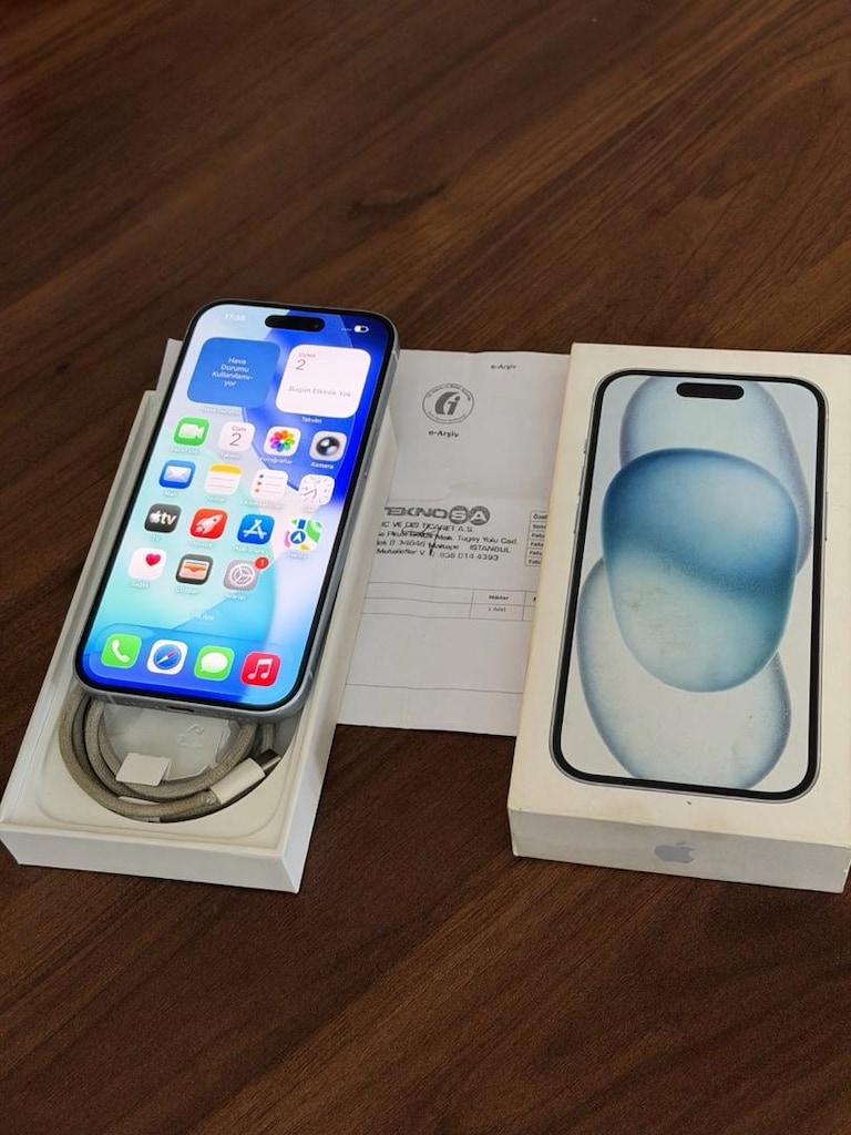 APPLE İPHONE 15 GARANTİLİ KUTULU FATURALI TEMİZ VE SORUNSUZ - 3