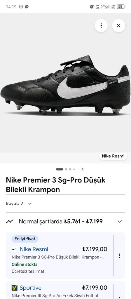 Nike tempo krampon çivili profesyonel - 2