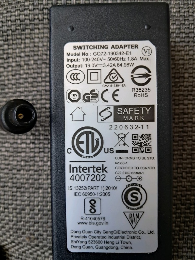 19V 3.42A 64.98W Monitör Adaptörü - 2