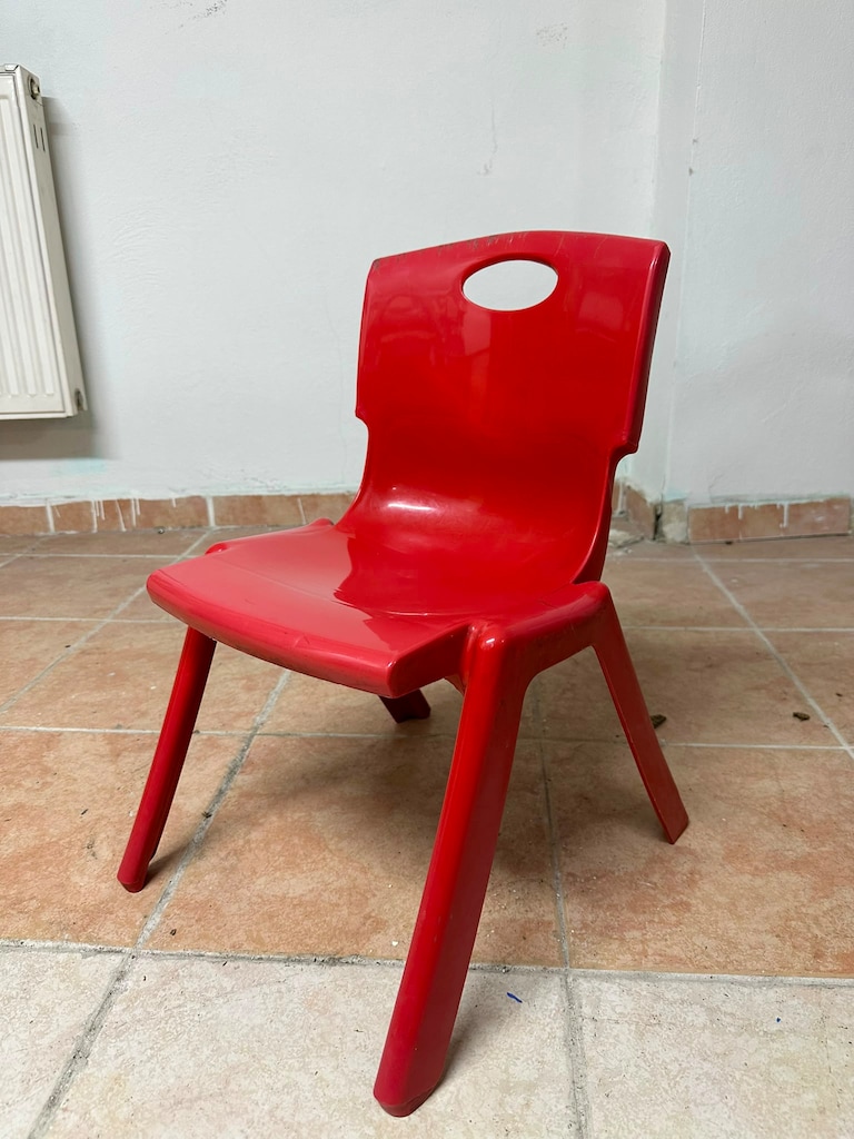 KLAS OFİS ÜSKÜDAR KIRMIZI PLASTİK ANAOKULU SANDALYESİ - 3