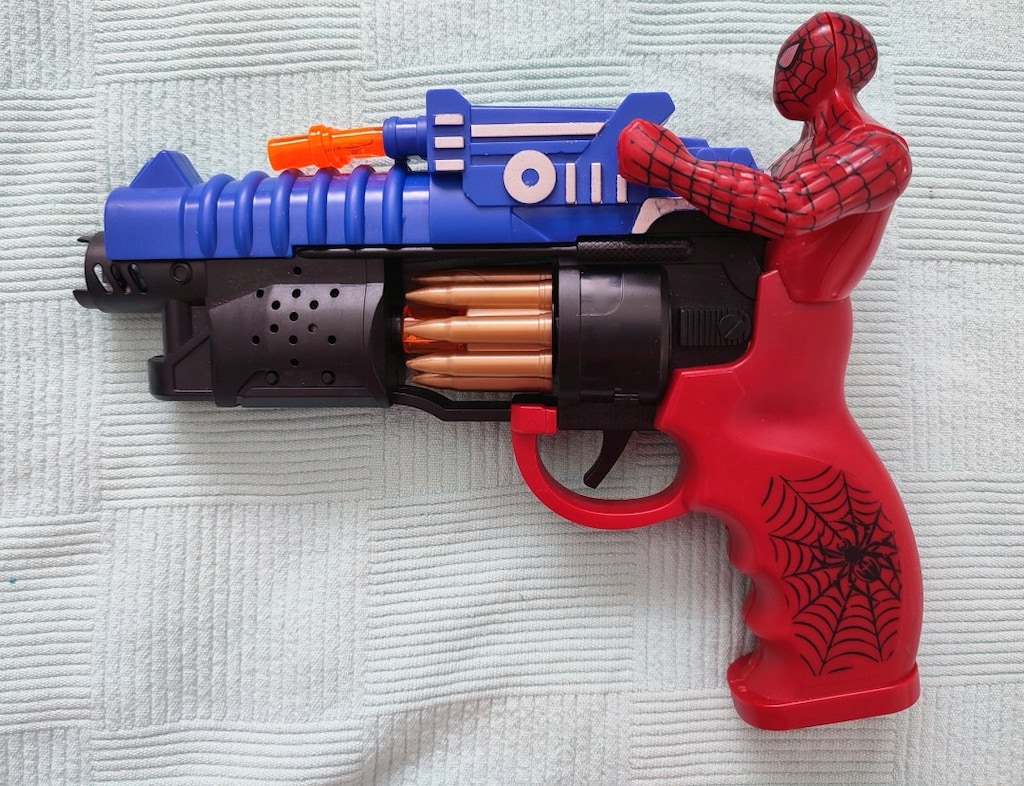 Spiderman ışıklı sesli oyuncak tabanca - 3