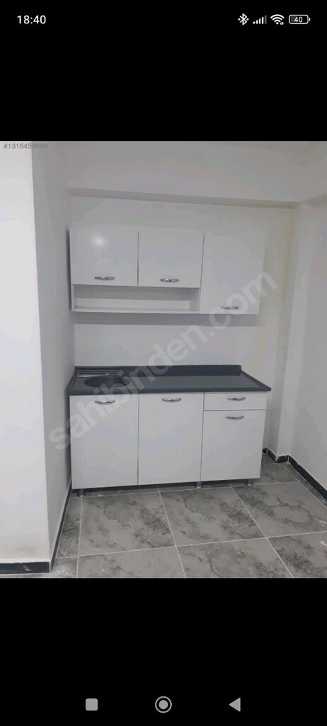 150 cm mutfak dolabı ve paslanmaz çelik evyeli mermerit tezgah - 7