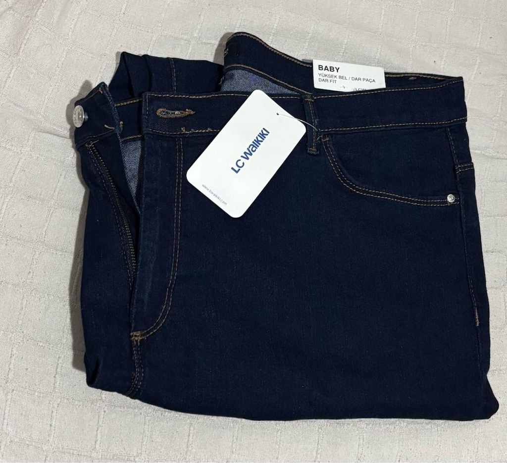 LCW Kadın Kot Pantolon-48 Beden- Baby Model Yüksek Bel-Dar Kesim- Yeni