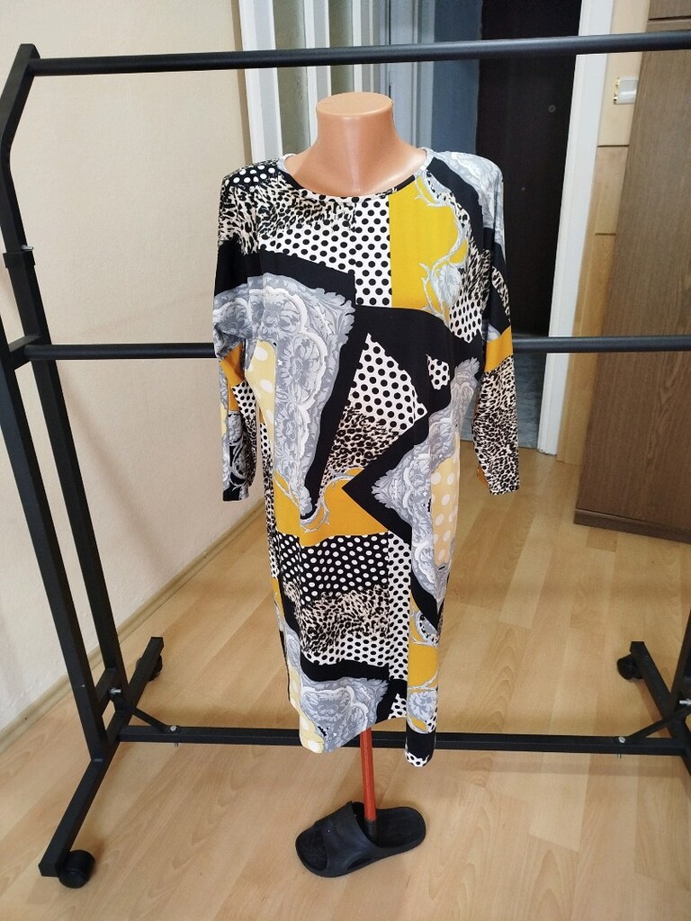 Yeni gibi çok rahat kumaşı elastan elbise. Boy 93 cm - 2