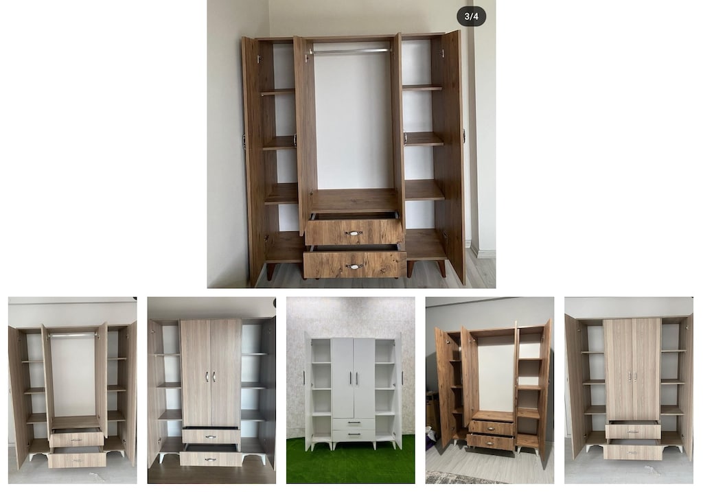 4 kapaklı elbise dolabı qxkzebgncv - 6