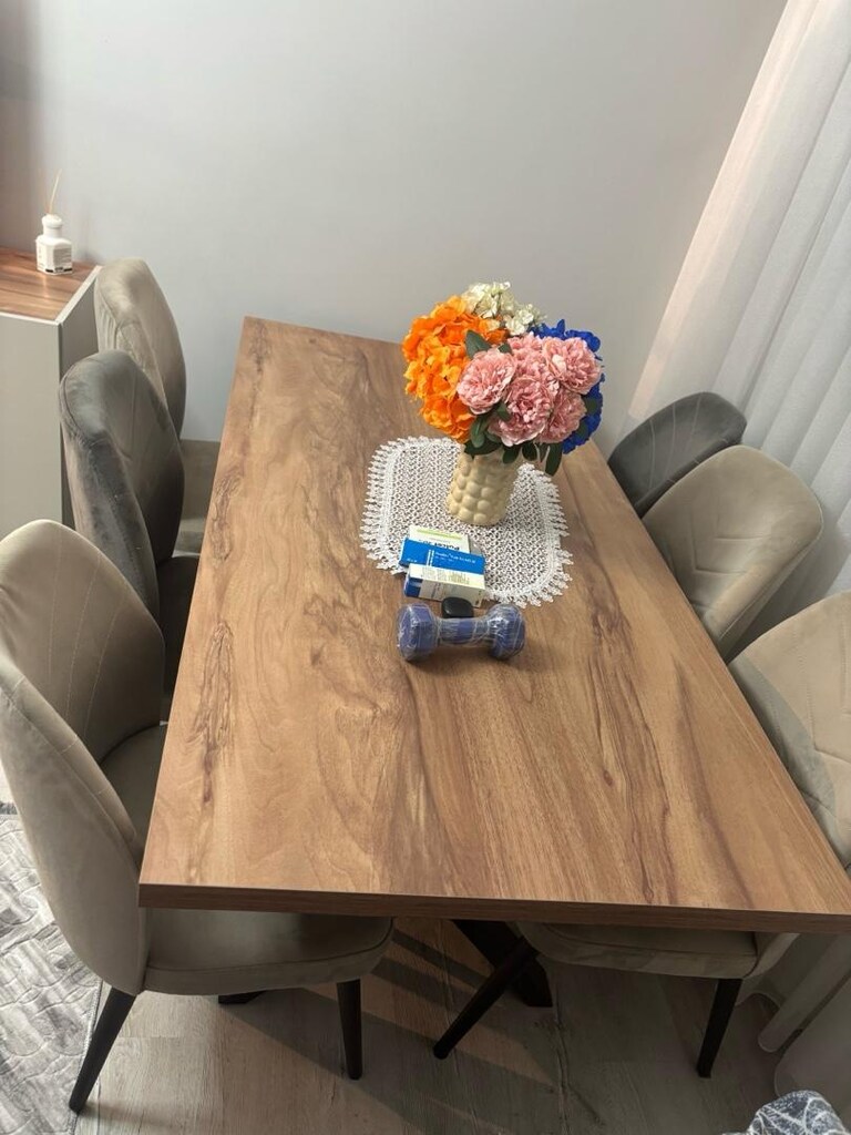 Cetmen yemek masası konsol 6 adet sandalye - 5