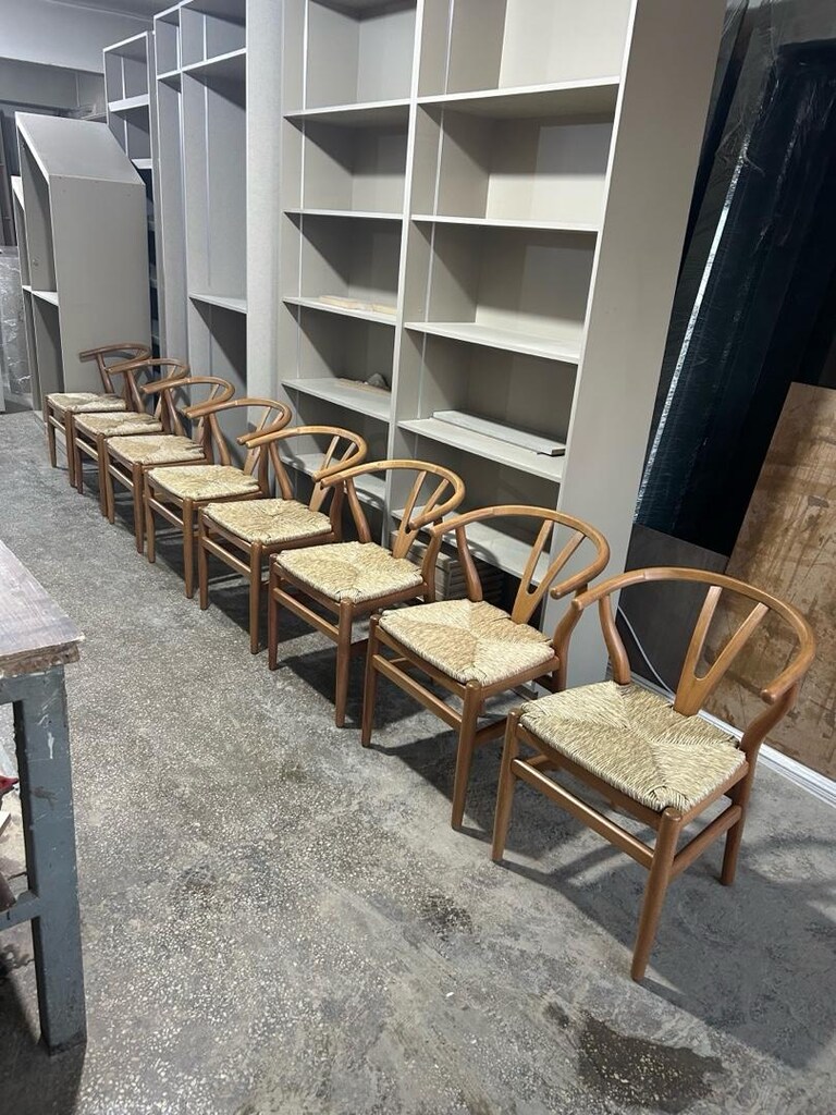 SANDALYE WİSHBONE KAYIN AHŞAP HASIR OTURUM - 7