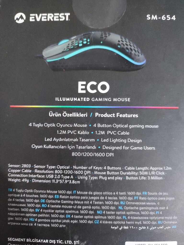 RGB gamer mouse LED Everest - 2