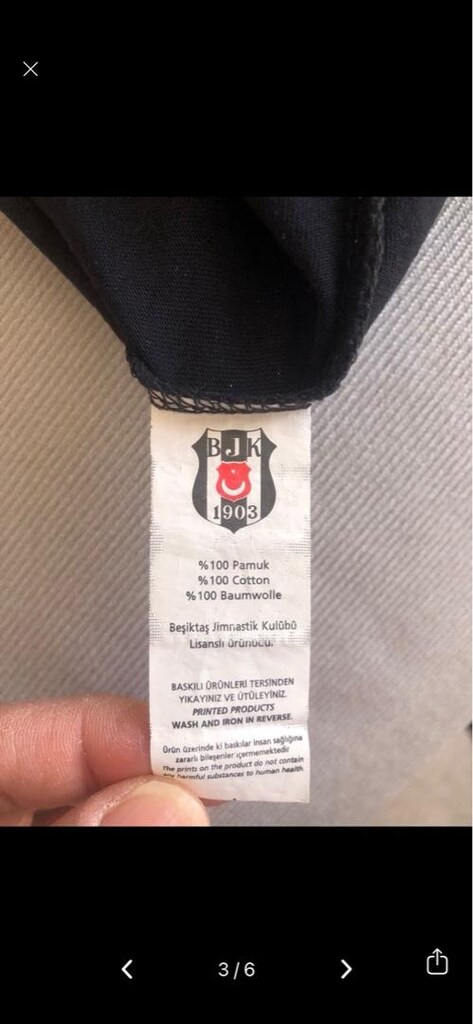 unisex s beden bjk tshirt - 3