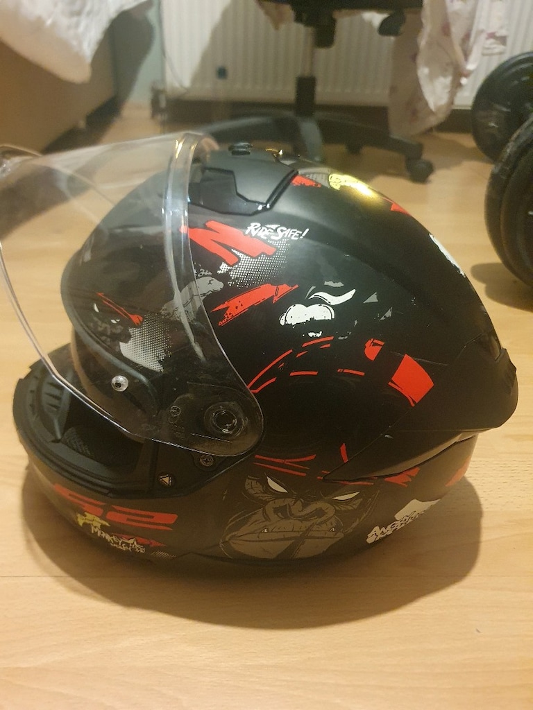LS2 Stream 2 Angry Monkey Full Face Motor Kaskı – L Beden - 6