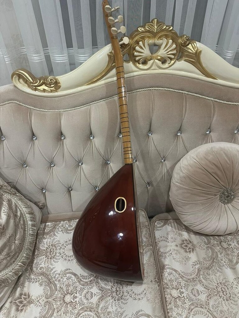 Kısa sap kiraz ağacı bağlama tekne 40 cm - 2