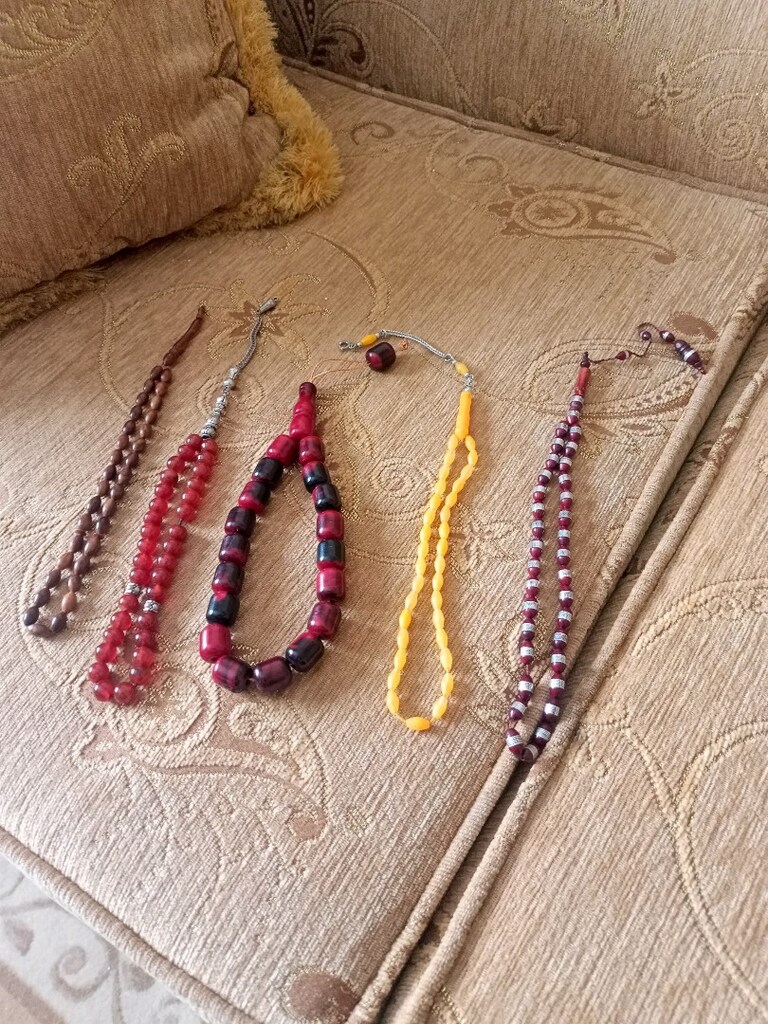 satılık oltutasi hakiki Oltu taşı tesbih ve kehribar tesbih hiç kullan - 3
