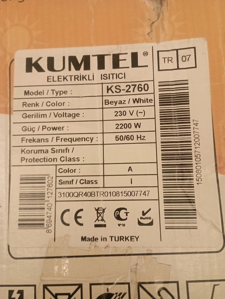 Kumtel ısıtıcı mini şömine 2200 w - 2