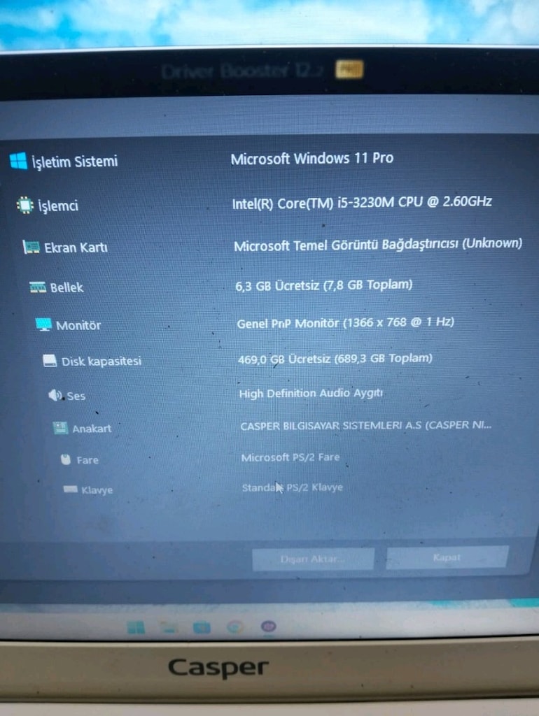 CASPER CKU İ5 3. NESİL İŞLEMCİLİ LAPTOP - 7