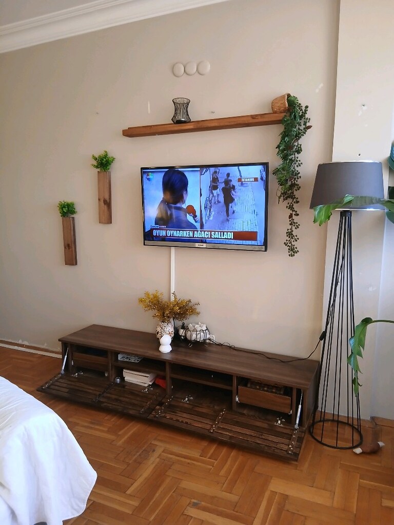 TV sehpası duvar rafı ışıklı duvar aksesuari - 4