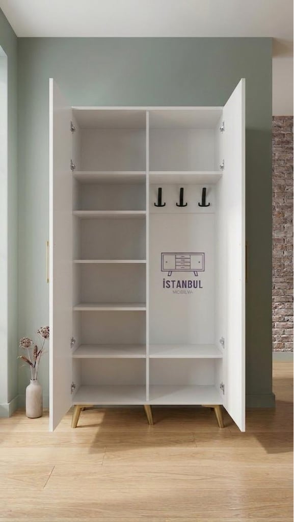 Modern Aynalı Portmanto Ayakkabılık - 2