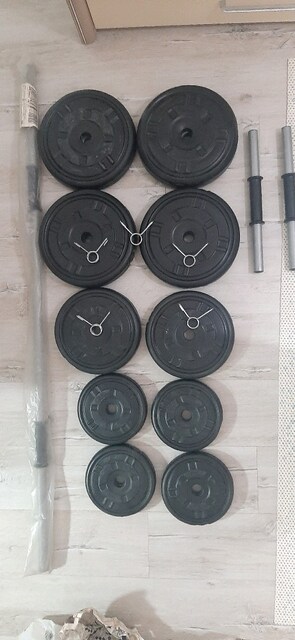dumbılcım marka halter ve ağırlık seti 55kg