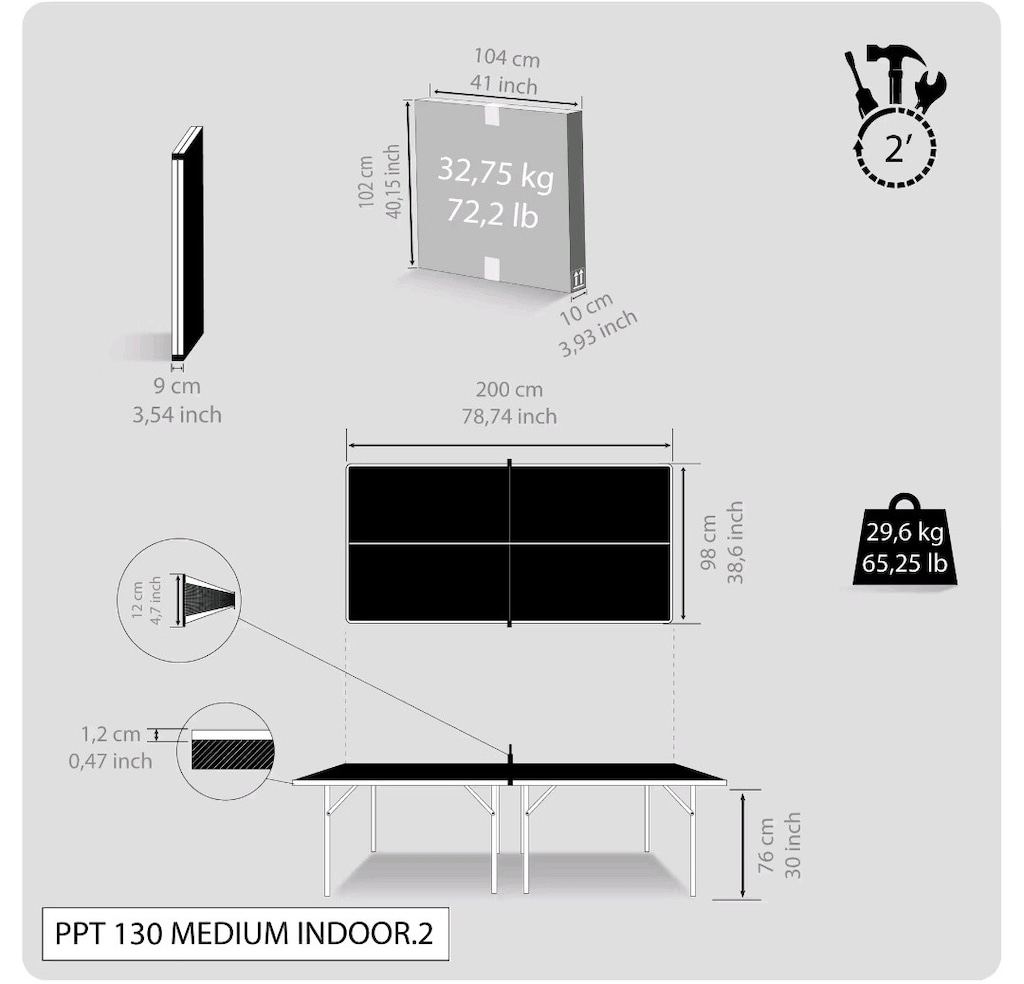 Pinpon Masası / Masa Tenisi PONGORI Medium - 2
