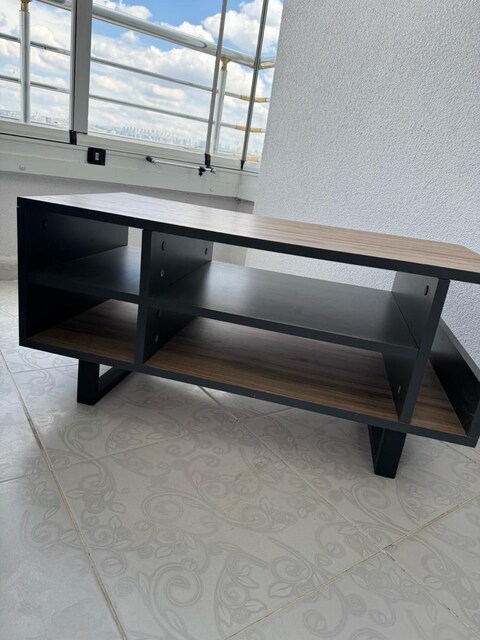 Minar Leno metal ayaklı orta sehpa- çırağan antrasit