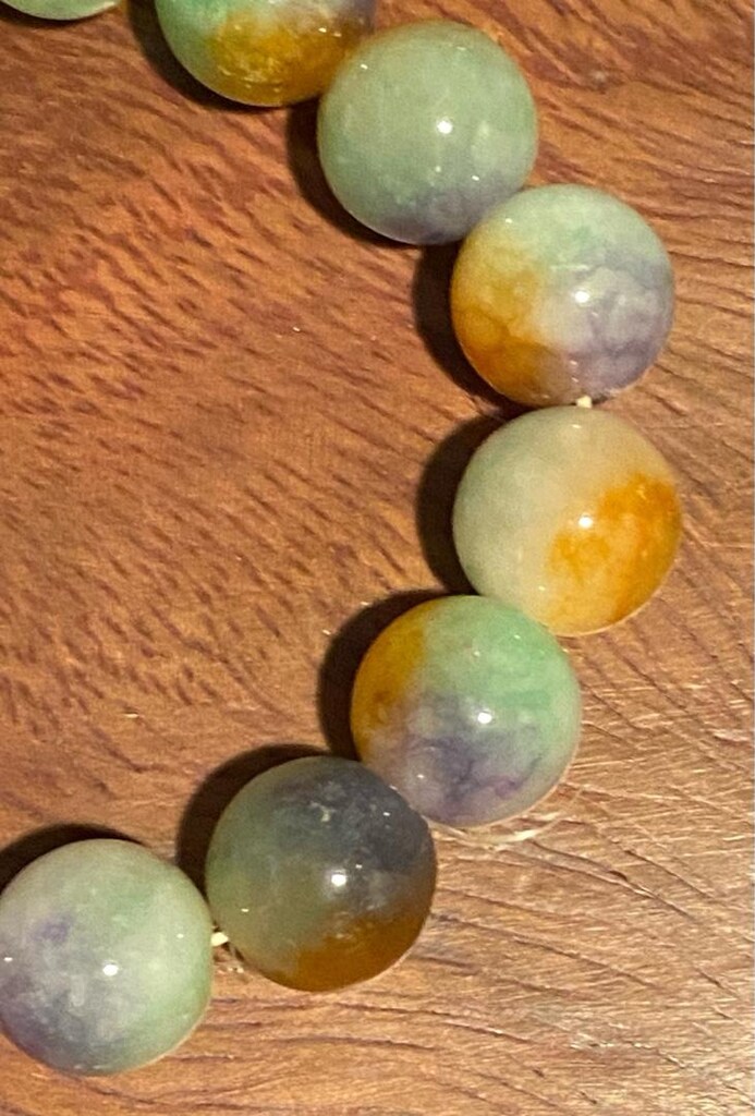 Yeşim Taşı ( Jade ) Multicolor Doğaltaş Bileklik - 19